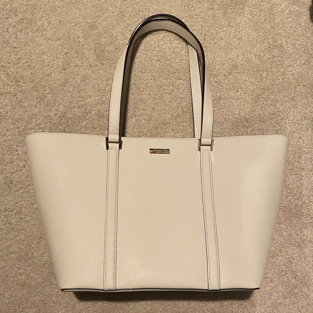 White Kate spade large tote bag